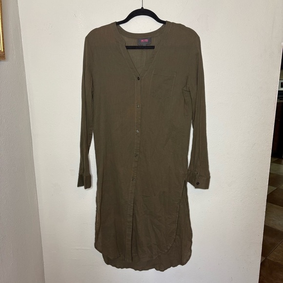 For Cynthia Green Long Sleeve V-Neck Swim Cover Size Medium - Picture 1 of 6